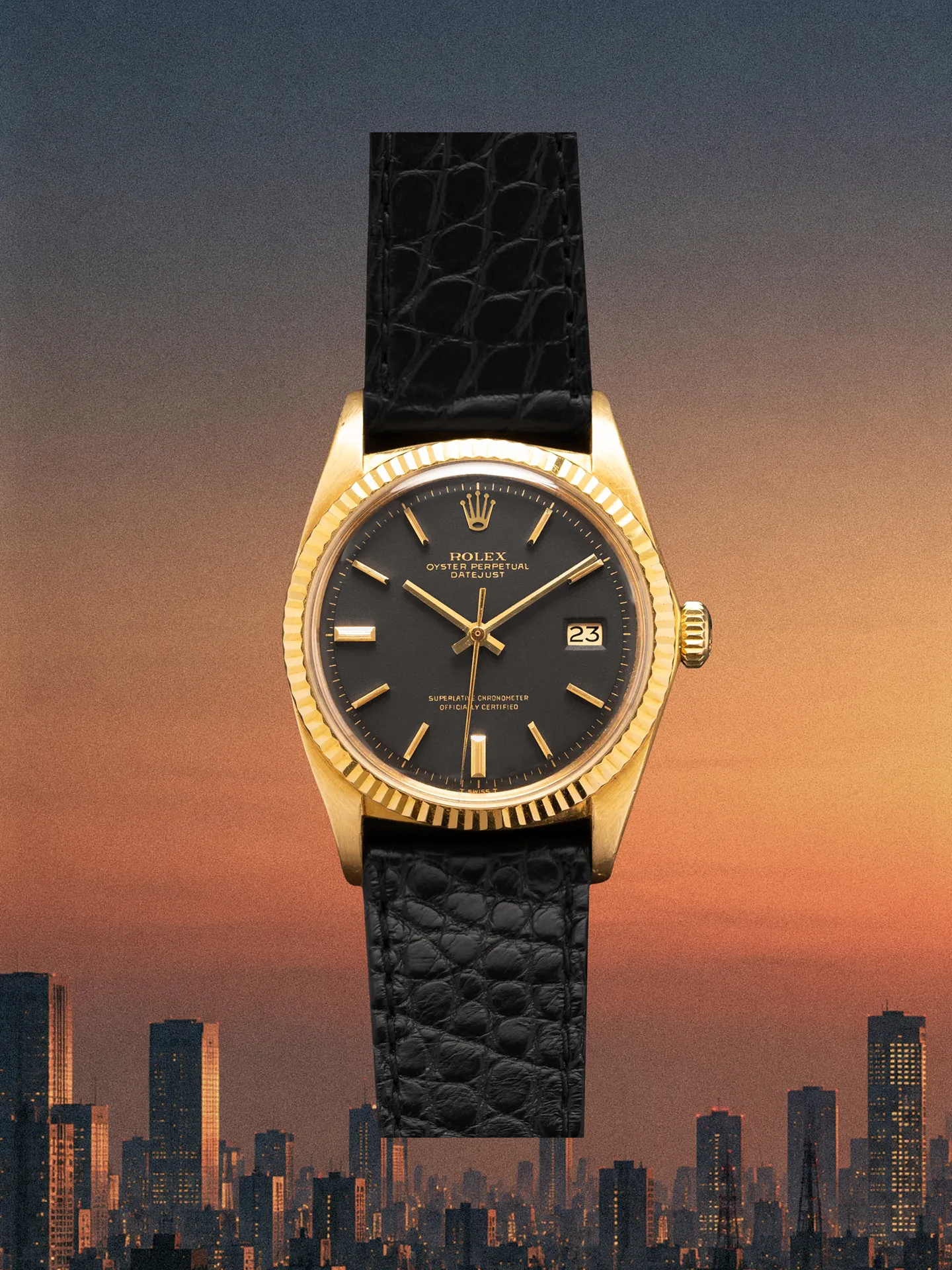 Datejust 1601/8 Black No-Lume